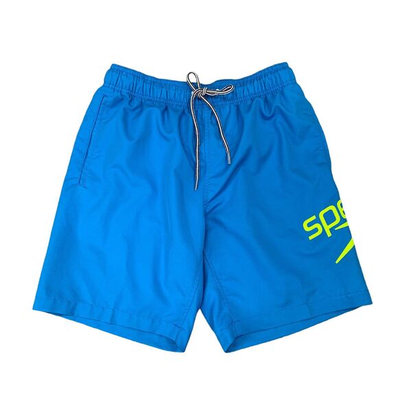 Speedo Volley Short Mens S Small Astral Blue Elastic Waist Lined Swim Trunk - Picture 1 of 12